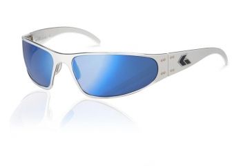 Image of Gatorz Wraptor Sunglasses, Polished Frame, Blue Chrome Lens WRAPOL08C