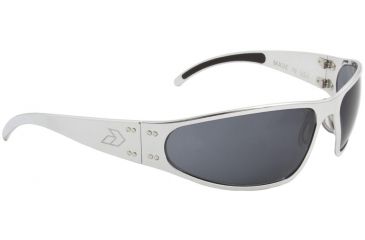 Image of Gatorz Wraptor Sunglasses, Polished Frame, Grey Lens WRAPOL01