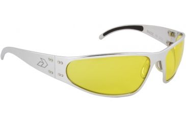 Image of Gatorz Wraptor Sunglasses, Polished Frame, Yellow Lens WRAPOL04