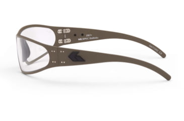 Image of Gatorz Wraptor Sunglasses, Tan Cerakote, MILSPEC Ballistic Smoke w/ Anti-Fog, Black Logo, Tan, GZ-02-305