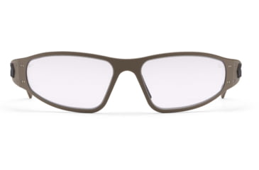 Image of Gatorz Wraptor Sunglasses, Tan Cerakote, MILSPEC Ballistic Smoke w/ Anti-Fog, Black Logo, Tan, GZ-02-305