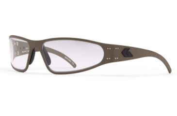 Image of Gatorz Wraptor Sunglasses, Tan Cerakote, MILSPEC Ballistic Smoke w/ Anti-Fog, Black Logo, Tan, GZ-02-305