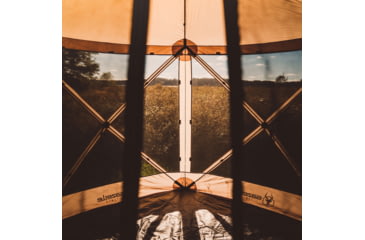 Image of Gazelle G5 5-Sided Portable Gazebo Pop-Up Hub Screen Tent, 3 Wind Panels, Desert Sand, 4-Person, GK907