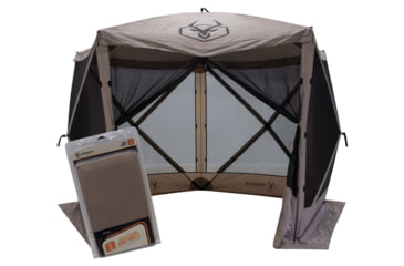 Image of Gazelle G5 5-Sided Portable Gazebo Pop-Up Hub Screen Tent, 3 Wind Panels, Desert Sand, 4-Person, GK907