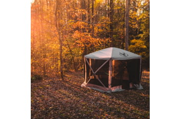 Image of Gazelle G6 6-Sided Portable Gazebo Easy Pop-Up Hub Screen Tent, Desert Sand, 8-Person, GG601DS