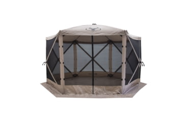 Image of Gazelle G6 6-Sided Portable Gazebo Easy Pop-Up Hub Screen Tent, Desert Sand, 8-Person, GG601DS