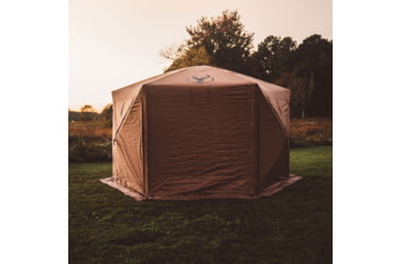 Image of Gazelle G6 Deluxe 6-Sided Portable Gazebo Pop-Up Hub Screen Tent, Badlands Brown, 8-Person, GG610BR