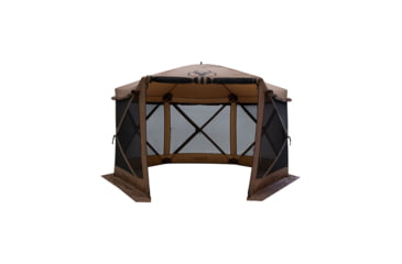 Image of Gazelle G6 Deluxe 6-Sided Portable Gazebo Pop-Up Hub Screen Tent, Badlands Brown, 8-Person, GG610BR