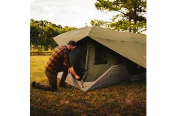 Image of Gazelle Gazelle T3 Tandem Pop-Up Portable Camping Hub Tent, Alpine Green, 6-Person, GT350GR