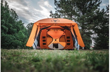 Image of Gazelle T4 Plus Hub Tent With Screen Room, Sunten/Sedona Orange, 012642022388