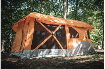 Image of Gazelle T4 Plus Hub Tent With Screen Room, Sunten/Sedona Orange, 012642022388