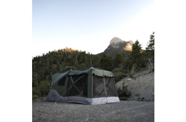 Image of Gazelle T4 Tandem Hub Tent, Easy 90 Second Set-Up, Waterproof, UV Resistant, Convertible Screen Room, Removable Floor, Ample Storage Options, 4-8 Person, Alpine Green, 4-8 Person, GT450GR