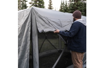 Image of Gazelle Tandem Gazebo Tent, Easy Pop-Up Hub Screen Tent, Durable, TriTech Mesh, Waterproof, UV Resistant, 10-Person, Agave Green, 10-Person, GG800AG