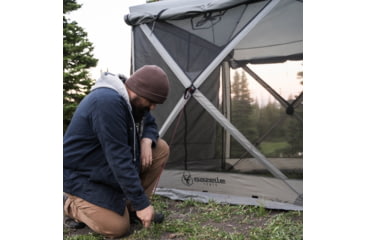 Image of Gazelle Tandem Gazebo Tent, Easy Pop-Up Hub Screen Tent, Durable, TriTech Mesh, Waterproof, UV Resistant, 10-Person, Agave Green, 10-Person, GG800AG