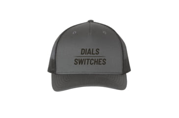 Image of GBRS Group Dials Over Switches Trucker Hat, Charcoal/Black, One Size, HAT-TRK-GRY-DOS