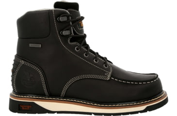 Image of Georgia Boot AMP LT Wedge Waterproof Moc-Toe 6in Work Boot - Mens, Medium, Black, 9.5, GB00475-095M