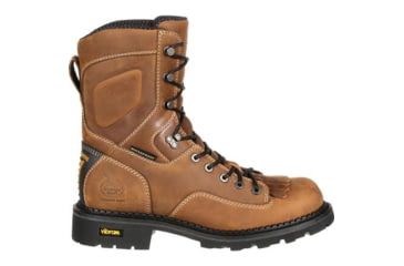 Image of Georgia Boot Comfort Core Waterproof Low-Heel Logger 8 inch Work Boot - Mens, Crazy Horse, 8.5 Wide, GB00122-085W