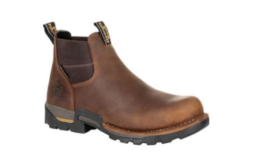Image of Georgia Boot Eagle One Waterproof Chelsea 4 inch Work Boot - Mens, Brown, 9.5 Wide, GB00315-095W