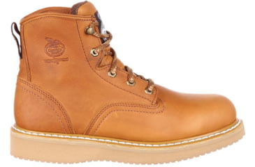 Image of Georgia Boot Wedge Steel Toe 6in Work Boot - Mens, Medium, Baracuda Gold, 10, G6342-100M