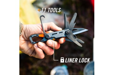 Image of Gerber Stakeout Multi-Tool, Silver, 2.2in Plain Edge Scandi Grind Blade, 30-001740