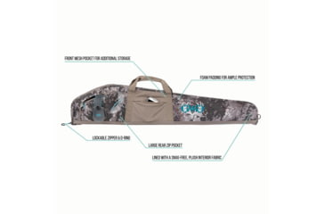 Image of Girls With Guns Artemis Rifle Case w/Lockable Zipper and D-ring, 46in Long, Foam Padding, Plush Interior Lining, Flap pocket, Shade 2.0 Camo, 1112-46