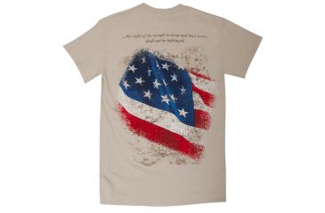 Image of Glock AA49002 2nd Amendment T-Shirt Medium Tan Cotton/Polyester Short Sleeve