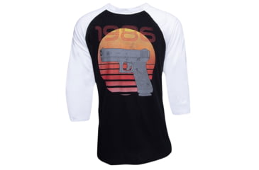 Image of Glock AP95633 Retro 1986 Black/White Large 3/4 Sleeve