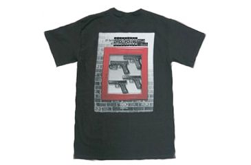 Image of Glock Black Short Sleeve T-Shirt With In Case of Emergency Slogan, Medium