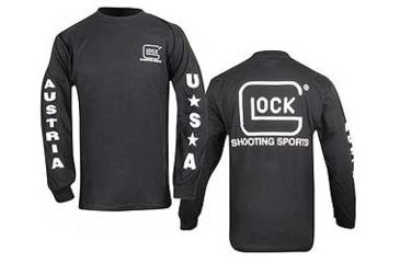 Image of Glock Long Sleeve Shooting Sport T-Shirt, Black, Medium, GLAP61405