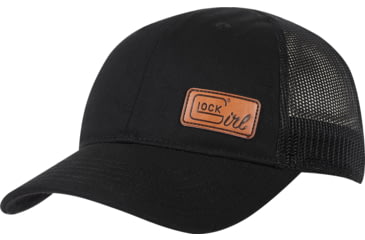 Image of Glock Ponytail Hat Black Leather Glock Girl Patch, AP96239