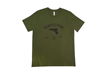 Image of Glock Short Sleeve Perfection Pistol T-Shirt, OD Green, XXL, GLAA68144