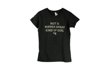 Image of Glock Women's Short Sleeve "Not A Pepper Spray Kind Of Girl" Shirt, Gray, Large, GLAA68172