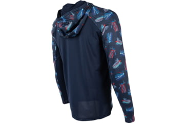Image of Googan Squad Patriotic Jigs Hooded Long-Sleeve Shirt w/Mesh Back - Mens, Medium, GS239-M