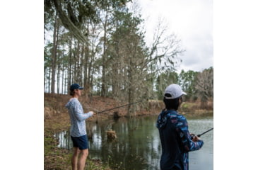 Image of Googan Squad Patriotic Jigs Hooded Long-Sleeve Shirt w/Mesh Back - Mens, Medium, GS239-M