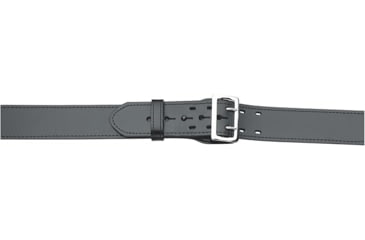 Image of Gould &amp; Goodrich 3 Tapered Front Hi-gloss Duty Belt Nickle, Black - OUL-32