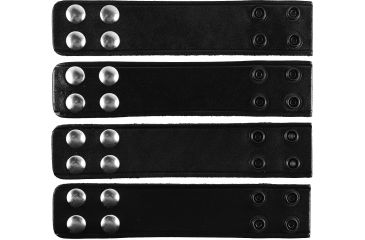 Image of Gould &amp; Goodrich Quad Snap Belt Keeper 4-Pack, Nickel, Black, B129-4