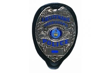 Image of Gould &amp; Goodrich Clip-On Oval Badge Holder, Black, B576