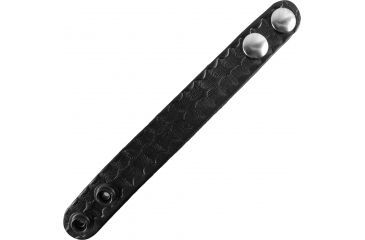 Image of Gould &amp; Goodrich Leather Belt Keeper, Double Standard Snap, Single, Black Weave, B76W