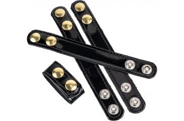 Image of Gould &amp; Goodrich Belt Keepers, Double Brass Snap, 4 Pack, Hi-Gloss, H76-4CLBR