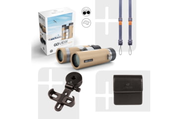 Image of GoView ZOOMR 10x34mm Roof Prism Binoculars, Light Brown, 4260527415947