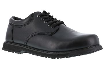 Image of Grabbers Womens Friction Plain Toe Oxford Shoes, Black, 8.5 G112-BLACK-8.5-WOMENS-M