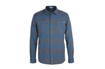 Image of Gramicci Knock On My Door Check Shirt - Men's-Coastal Blue-Medium