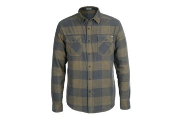 Image of Gramicci Knock On My Door Check Shirt - Men's-Green Moss-Small