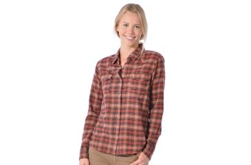 Image of Gramicci Montana Vintage Flannel Button Down - Women's-Rocky Brown-Small