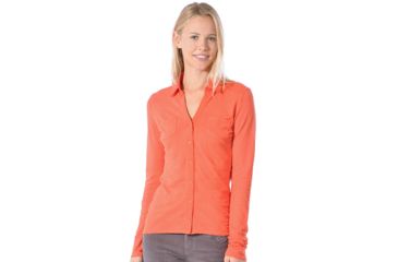 Image of Gramicci Willow Organic Button Down Long Sleeve - Women's-Paprika-Small