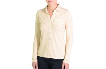 Image of Gramicci Willow Organic Button Down Long Sleeve - Women's-Sand-Small
