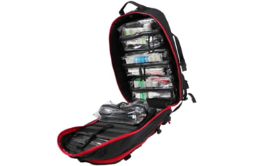 Image of Grey Ghost Gear 3 Day Pack/Medic Pack, Red Zip, Black, GTG5946-2