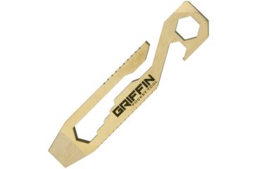 Image of Griffin Pocket Tool GPT Pocket Tool Brass Fixed Blade Knife, Handle GPTBR