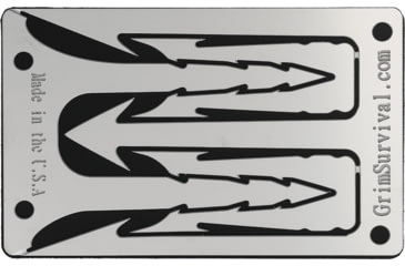Image of Grim Workshop Gigging Spear Card, Stainless Construction, 3.5in x 2in, GWGIGCRD