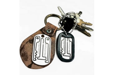 Image of Grim Workshop Lock Pick Dog Tag Tool, Hardened Stainless Construction, GWLOCKTAG